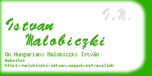 istvan malobiczki business card